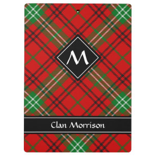 Carpeta De Pinza Clan Morrison Red Tartan Clipboard