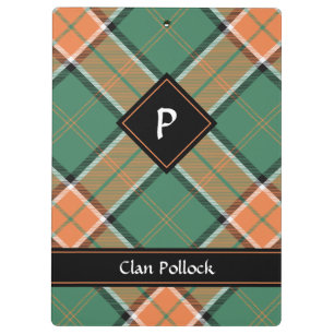 Carpeta De Pinza Clan Pollock Tartan Clipboard