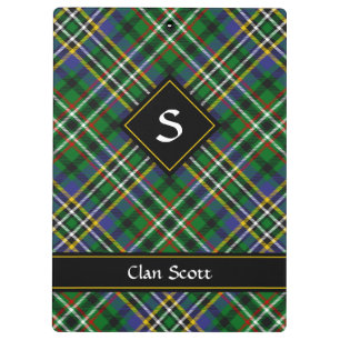 Carpeta De Pinza Clan Scott Green Tartan Clipboard