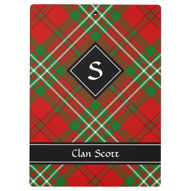 Carpeta De Pinza Clan Scott Red Tartan Clipboard (Reverso)