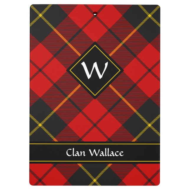 Carpeta De Pinza Clan Wallace Tartan Clipboard (Reverso)