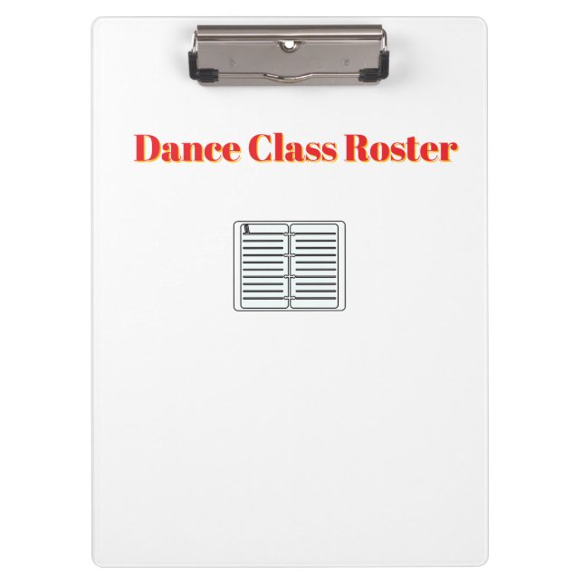 Carpeta De Pinza Clase de baile - Blanco (Anverso)