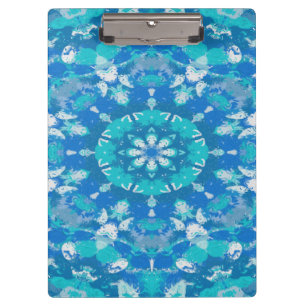 Carpeta De Pinza Clásico copo de nieve azul turquesa