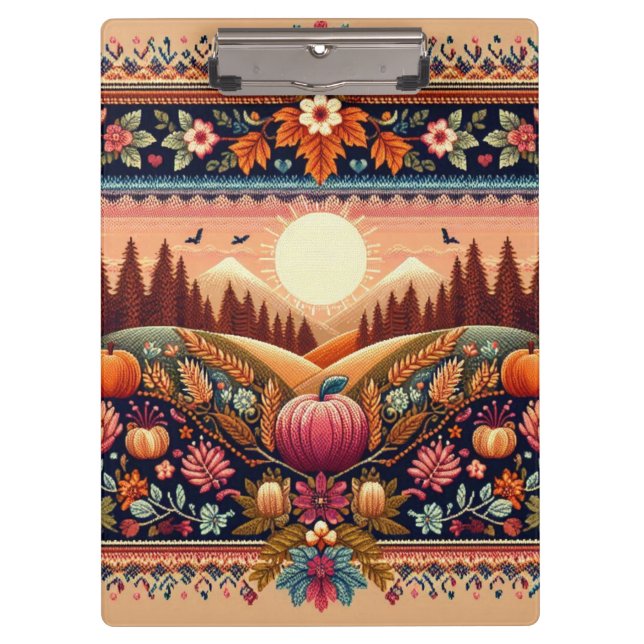 Carpeta De Pinza Clásico Fair Isle Otoño (Anverso)