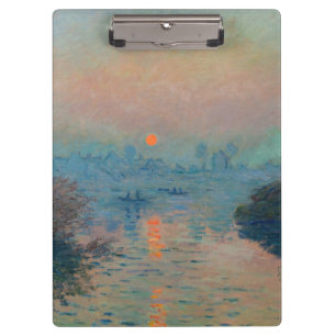 Carpeta De Pinza Claude Monet - Atardecer en el Sena en Lavacourt