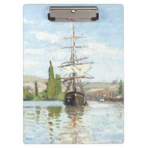Carpeta De Pinza Claude Monet. Buques montando en el Sena en Ruán