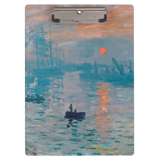 Carpeta De Pinza Claude Monet Impresión Amanecer Francés (Anverso)