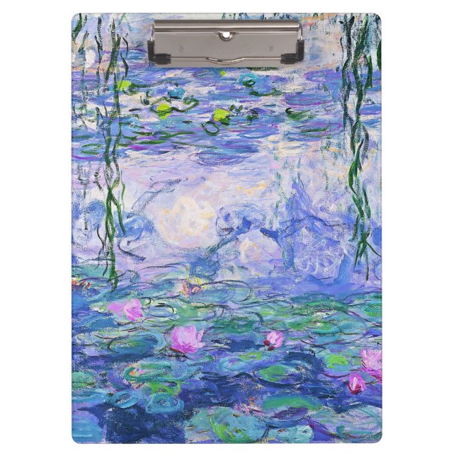 Carpeta De Pinza Claude Monet Water relaja arte impresionista franc (Anverso)