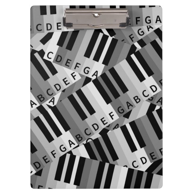 Carpeta De Pinza Claves de piano negro y blanco (Anverso)