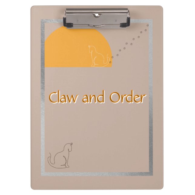 Carpeta De Pinza Claw and Order - Cat Humour Clipboard (Anverso)
