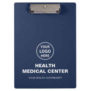 Carpeta De Pinza Clínica Médica Logo Personalizado Atención Médica