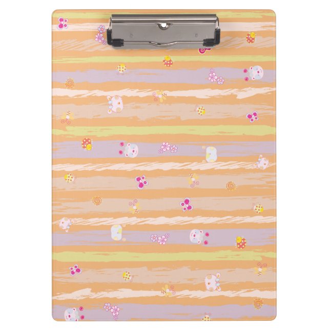 Carpeta De Pinza Clipboard – Baby Joy & Creatures Pastel Animal  (Anverso)
