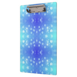 Carpeta De Pinza clipboard featuring a blue and teal bokeh pattern