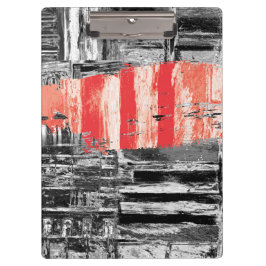 Carpeta De Pinza Clipboard – Red Pulse Abstract Design