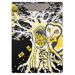 Carpeta De Pinza Clipboard Urban Tree Owl & Wealth Surreal Pop-Art