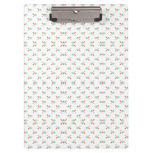 Carpeta De Pinza clipboard with a repeating pattern  (Anverso)