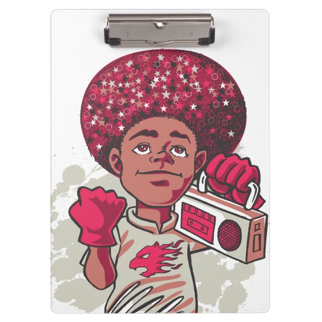 Carpeta De Pinza Clipboard – YOUTH Power Afro & Boombox Urban (Anverso)
