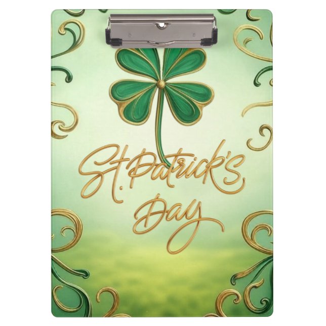 Carpeta De Pinza Clover Saint Patrick's Day (Anverso)