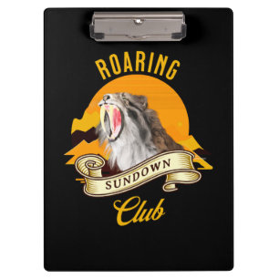 Carpeta De Pinza Club de Aventuras Atardecer Retro Tigre Dientes de