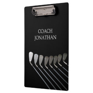 Carpeta De Pinza Club De Golf Art Golf Nombre Del Entrenador De Gol