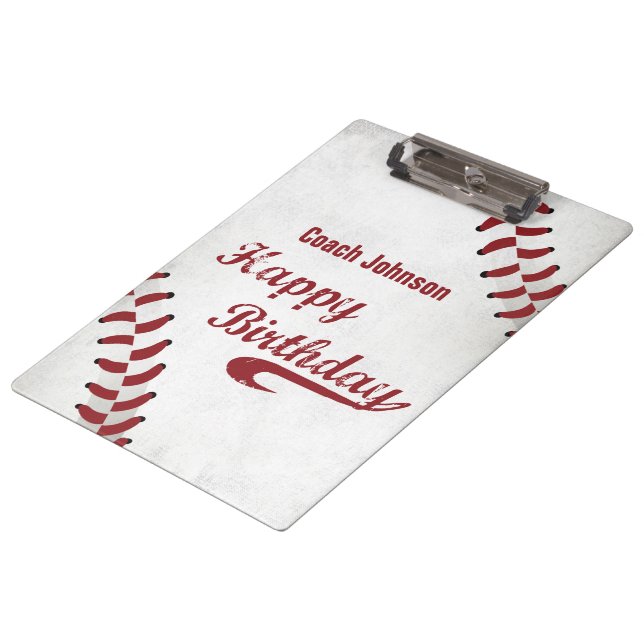 Carpeta De Pinza Coach Happy Birday Large Grunge Baseball, Sport (Angular)