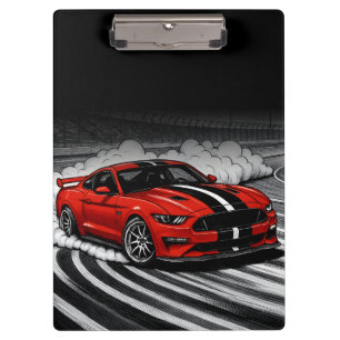 Carpeta De Pinza Coche a la Deriva Rojo Músculo