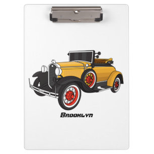 Carpeta De Pinza Coche amarillo clásico 1931