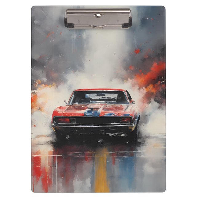 Carpeta De Pinza Coche de musculación roja en cabeza (Anverso)