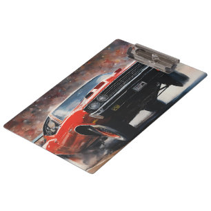Carpeta De Pinza Coche de músculo rojo vintage