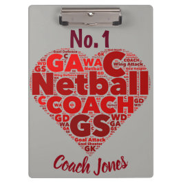 Carpeta De Pinza Coche personalizado personalizado del Netball No.1