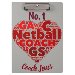 Carpeta De Pinza Coche personalizado personalizado del Netball No.1