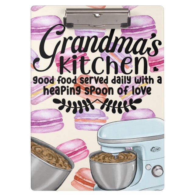 Carpeta De Pinza Cocina de la abuela servida todos los días con él (Anverso)