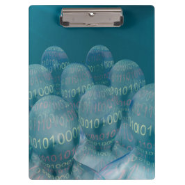 Carpeta De Pinza código binario, man y comunicaciones digitales.