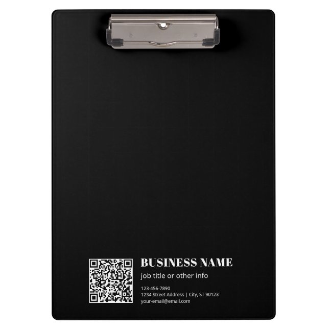 Carpeta De Pinza Código QR personalizado y texto retro-moderno edit (Anverso)
