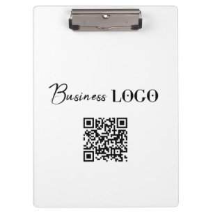 Carpeta De Pinza Código QR promocional de la empresa con logotipo c