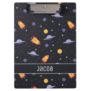 Carpeta De Pinza Cohetes y naves espaciales en el espacio ultraterr