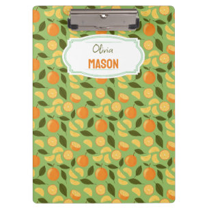 Carpeta De Pinza Colección de patrones de cesta de frutas - Naranja