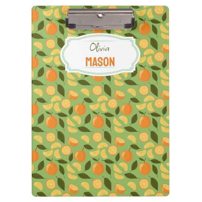 Carpeta De Pinza Colección de patrones de cesta de frutas - Naranja (Anverso)
