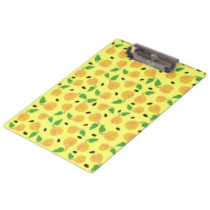 Carpeta De Pinza Colección Peras Doradas Amarillo Brillante