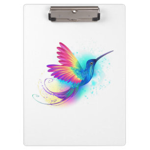 Carpeta De Pinza Colibrí arcoiris exótica