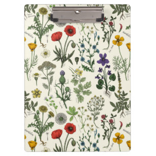 Carpeta De Pinza Collage de flores silvestres