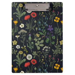 Carpeta De Pinza Collage de flores silvestres