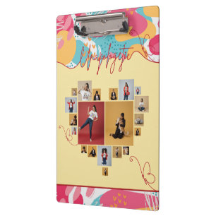 Carpeta De Pinza Collage de Fotos Femeninas Personalizadas sin Disc