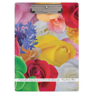 Carpeta De Pinza Collage de la flor, para los profesores - tablero