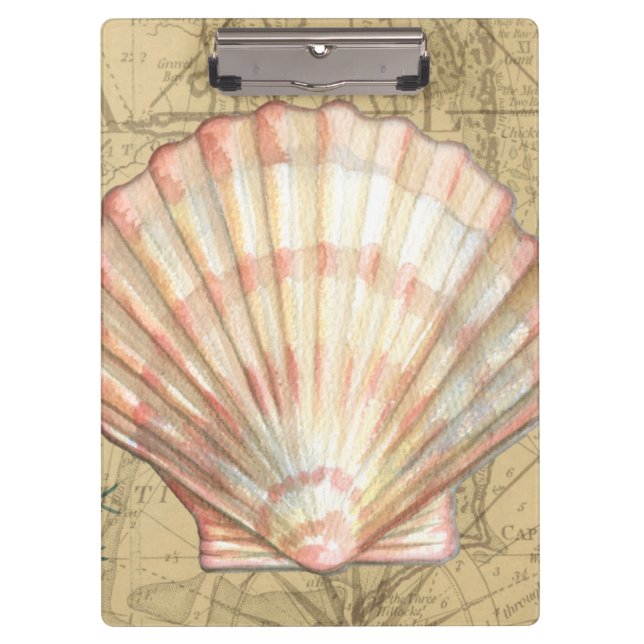 Carpeta De Pinza Collage de mapas costeros (Anverso)