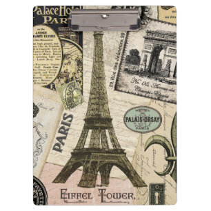 Carpeta De Pinza Collage de viajes modernos en francés