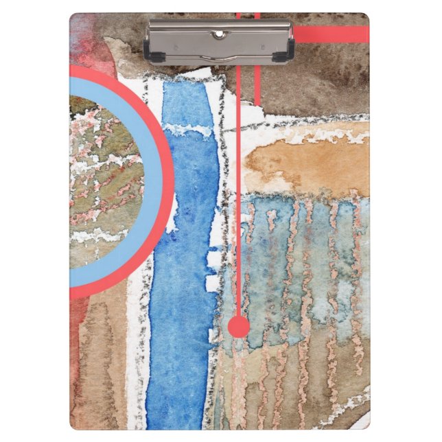 Carpeta De Pinza collage del arte abstracto, técnicas mixtas y (Anverso)