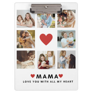 Carpeta De Pinza Collage Photo Mom Te Ama Mejor Regalo De Madre