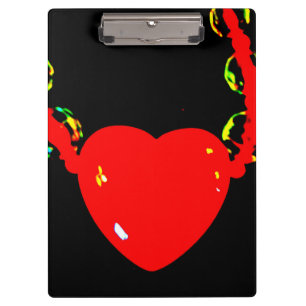 Carpeta De Pinza Collar del corazón rojo
