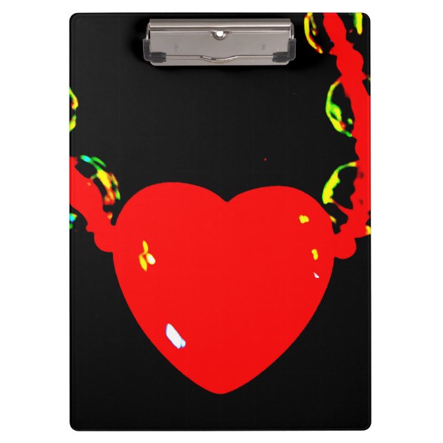 Carpeta De Pinza Collar del corazón rojo (Anverso)